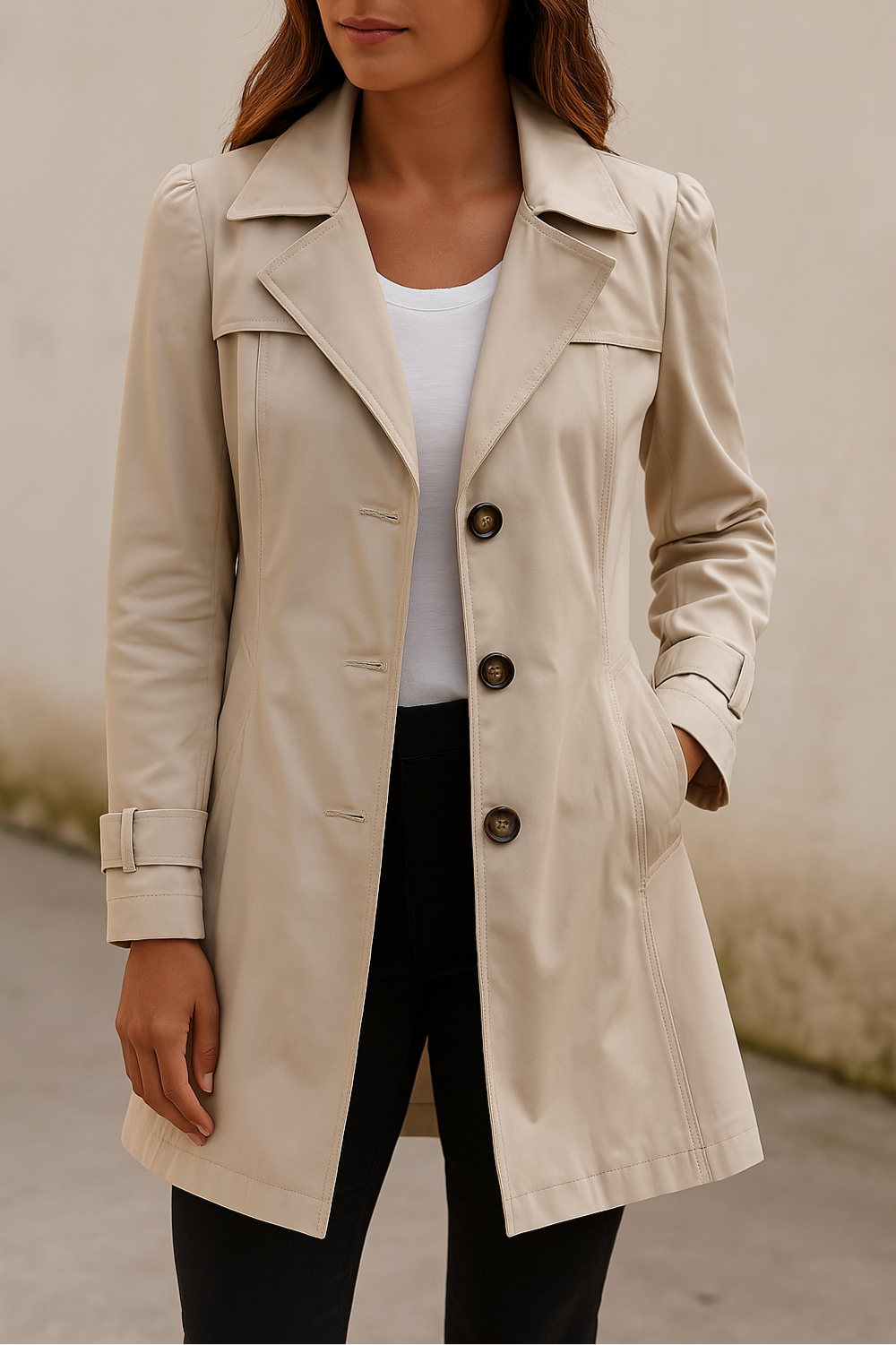 Women's Classic Trench Coat for Spring and Autumn - photo 1
