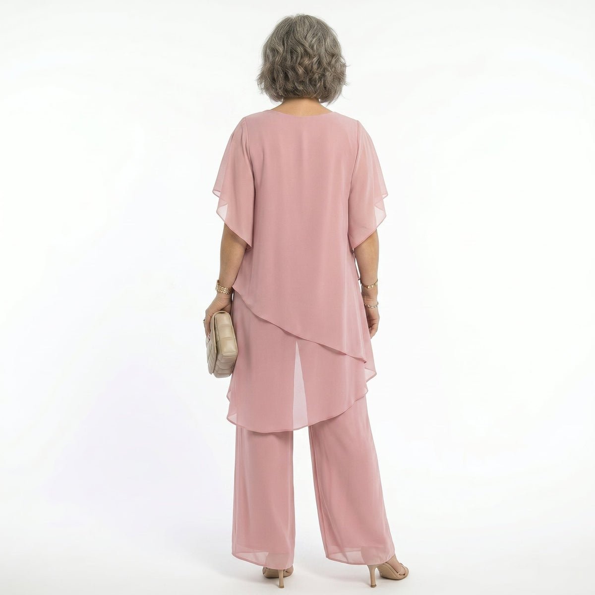 Elegant Women's Ceremony Outfit with Asymmetrical Tunic – view 15