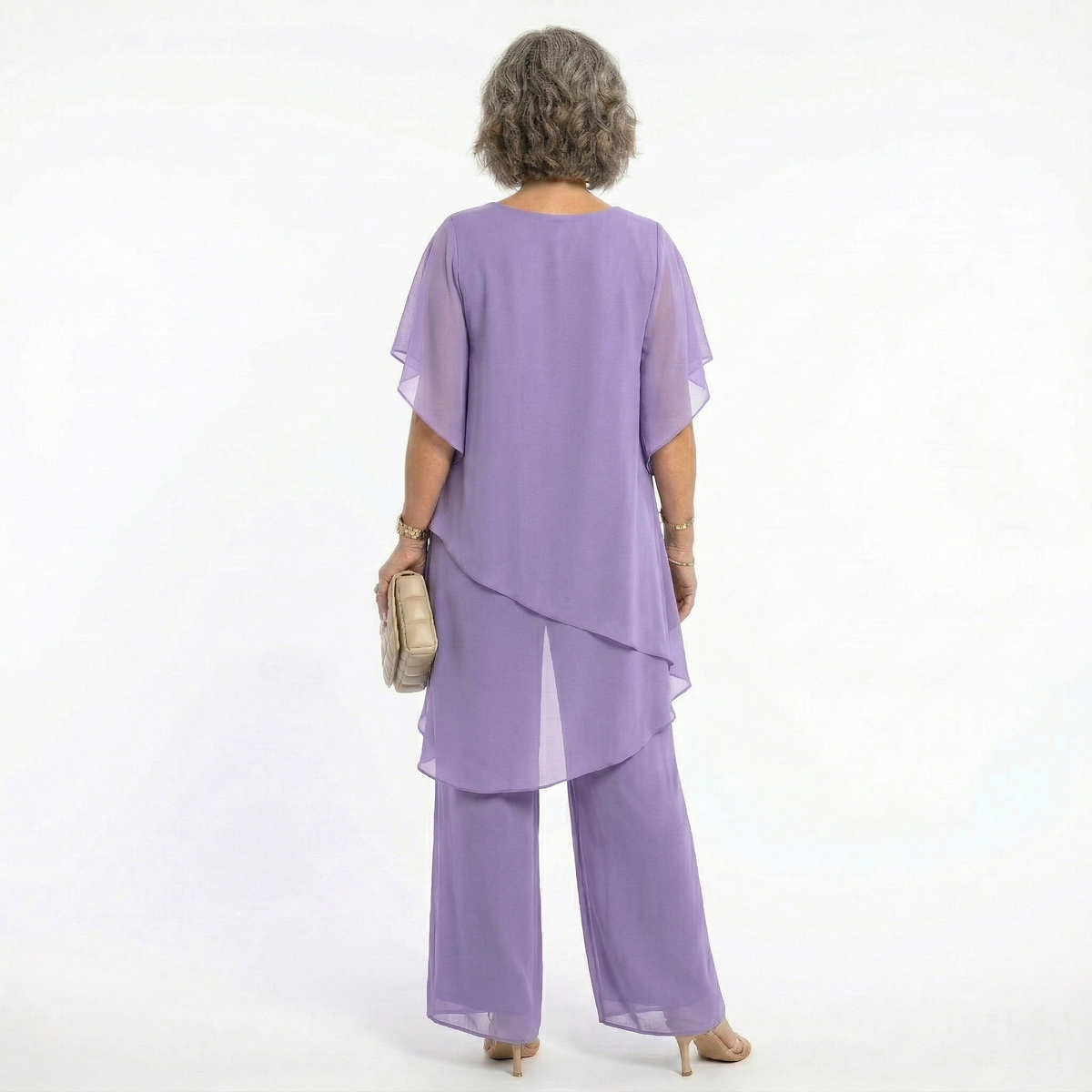 Elegant Women's Ceremony Outfit with Asymmetrical Tunic – view 17