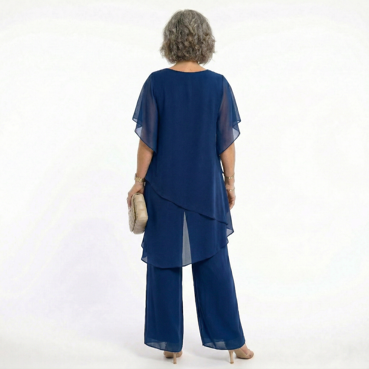 Elegant Women's Ceremony Outfit with Asymmetrical Tunic – view 7