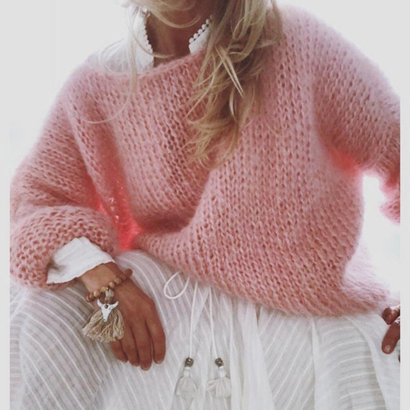 Women's Embroidered Knit Sweater with Floral Detail - photo 4