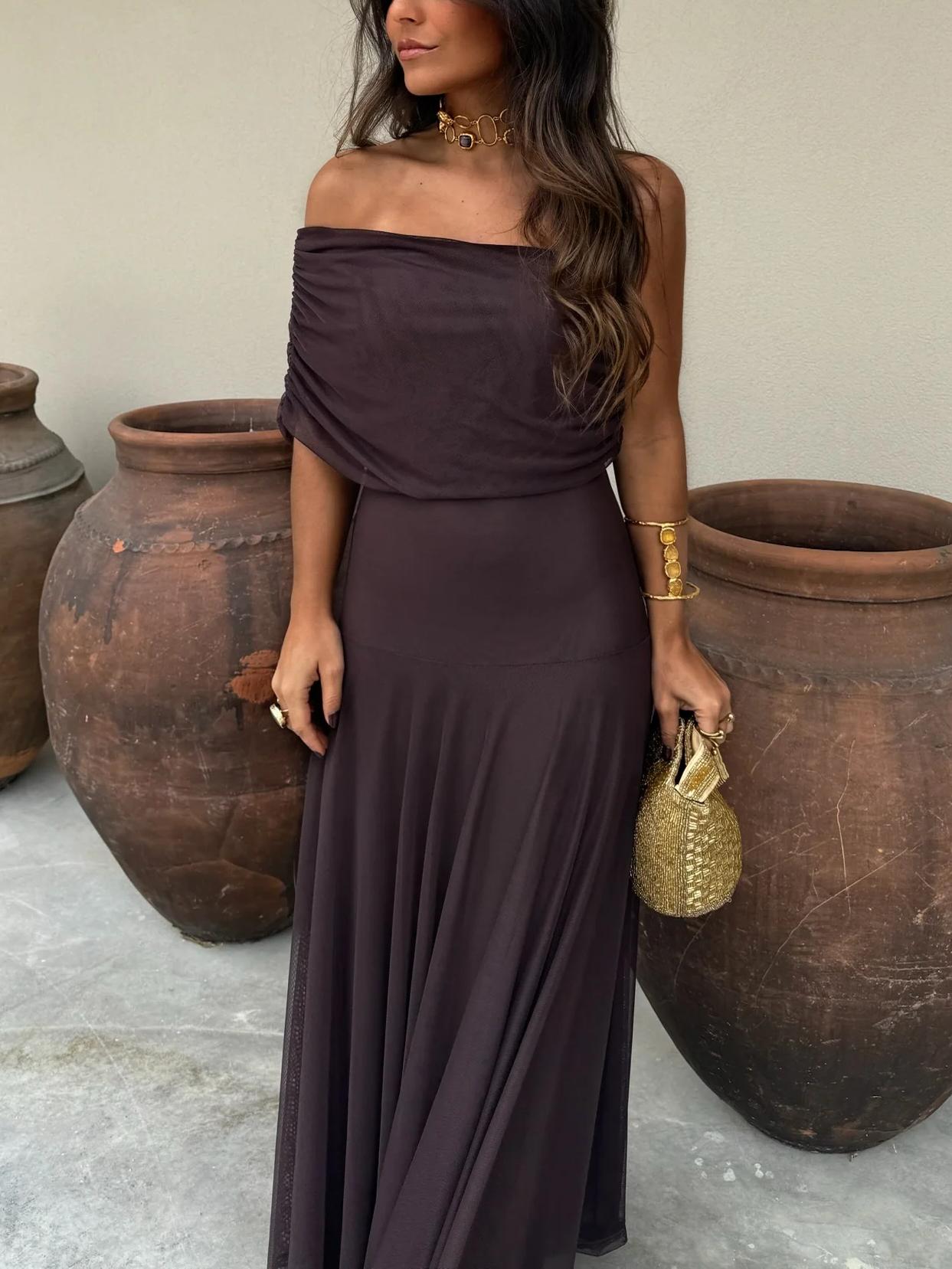 Women's Formal Long Dress with Sheer Layer - photo 9