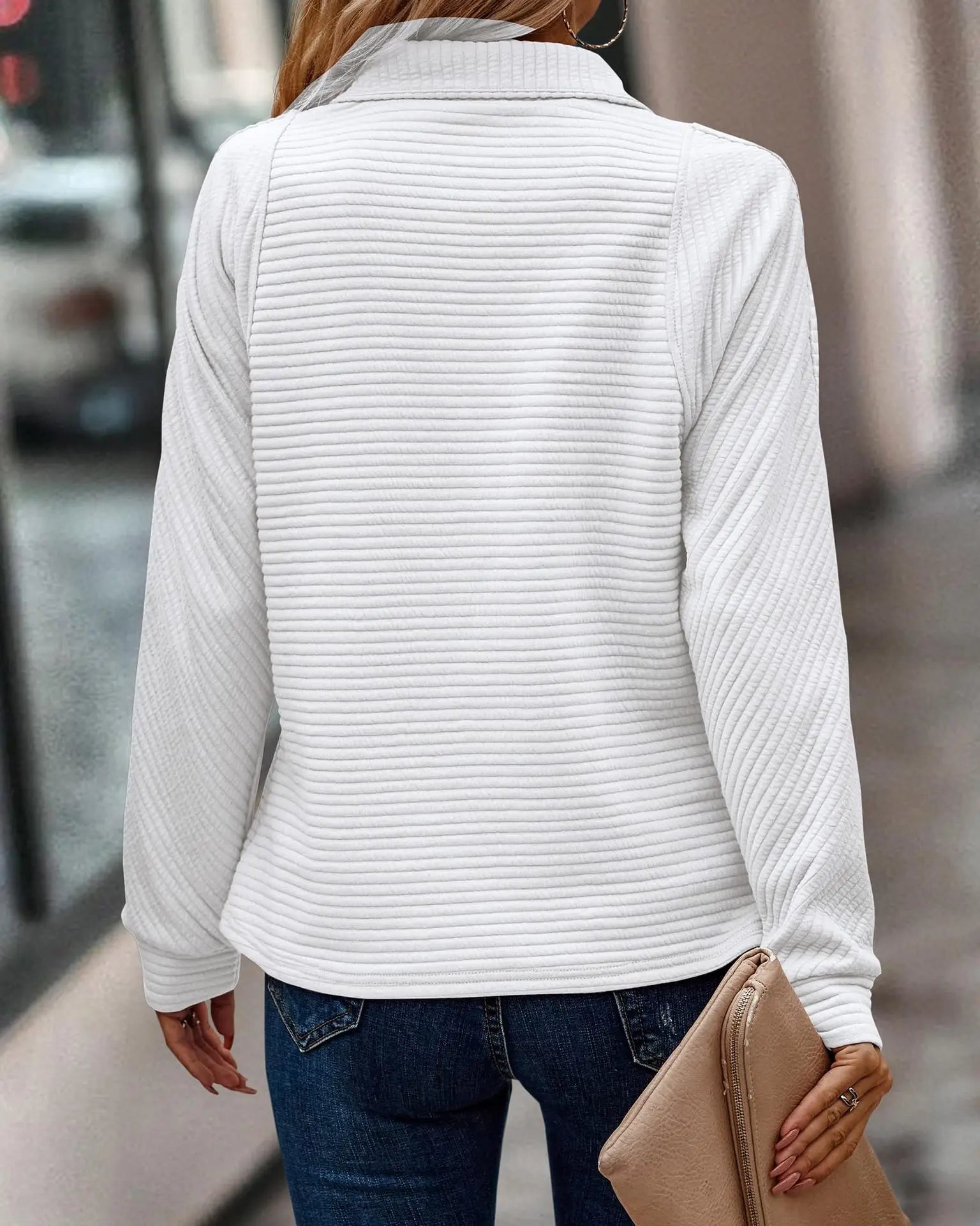 Women's Half Zip Pullover Sweater - photo 11