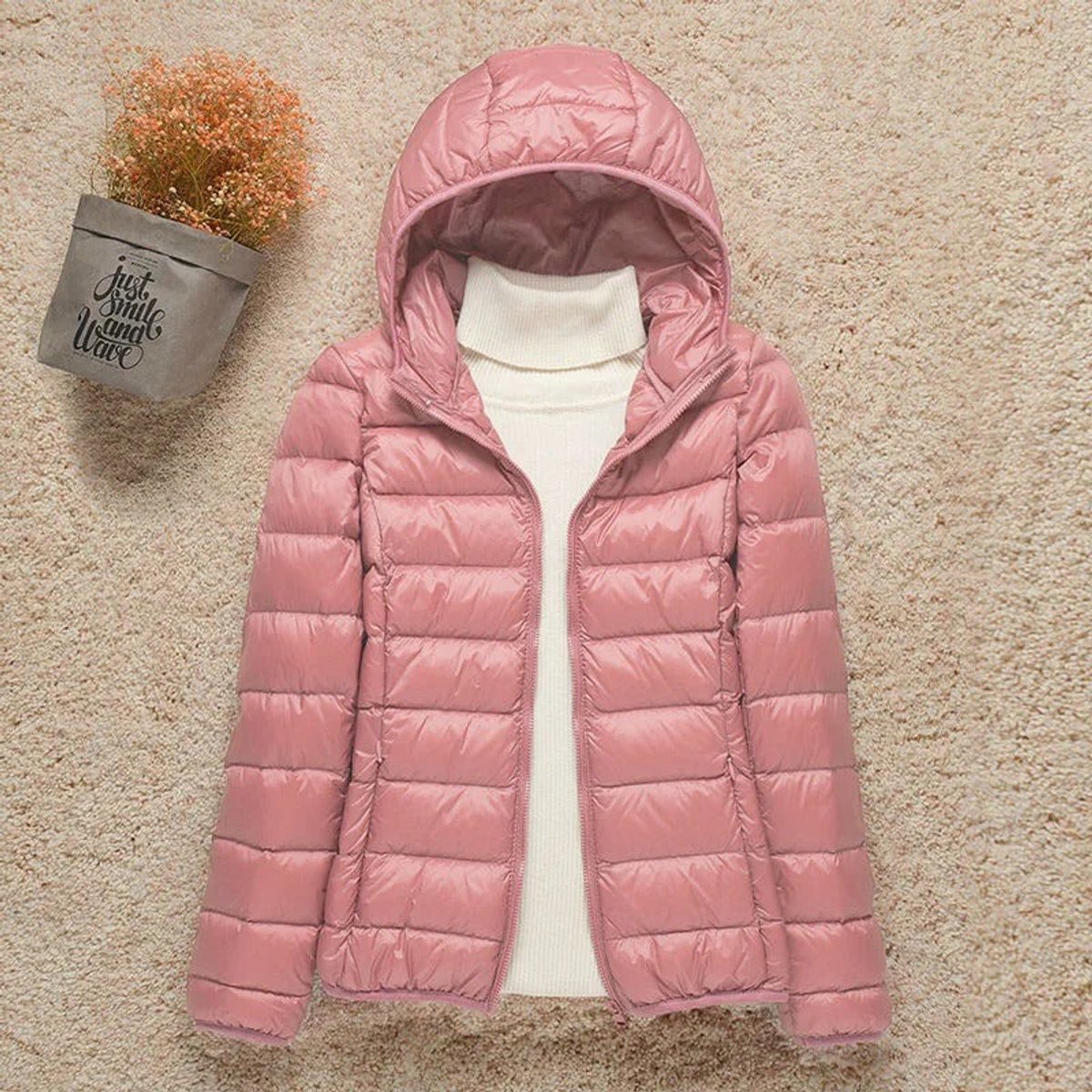 Brooke - Giacca trapuntata leggera da donna con cappuccio
