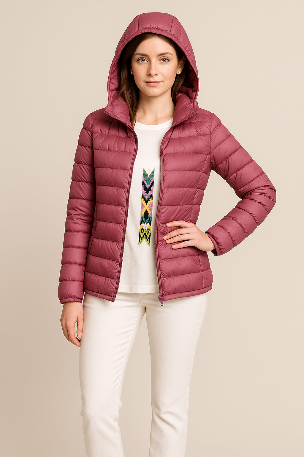 Lenka - Women's Packable Quilted Jacket with Hood