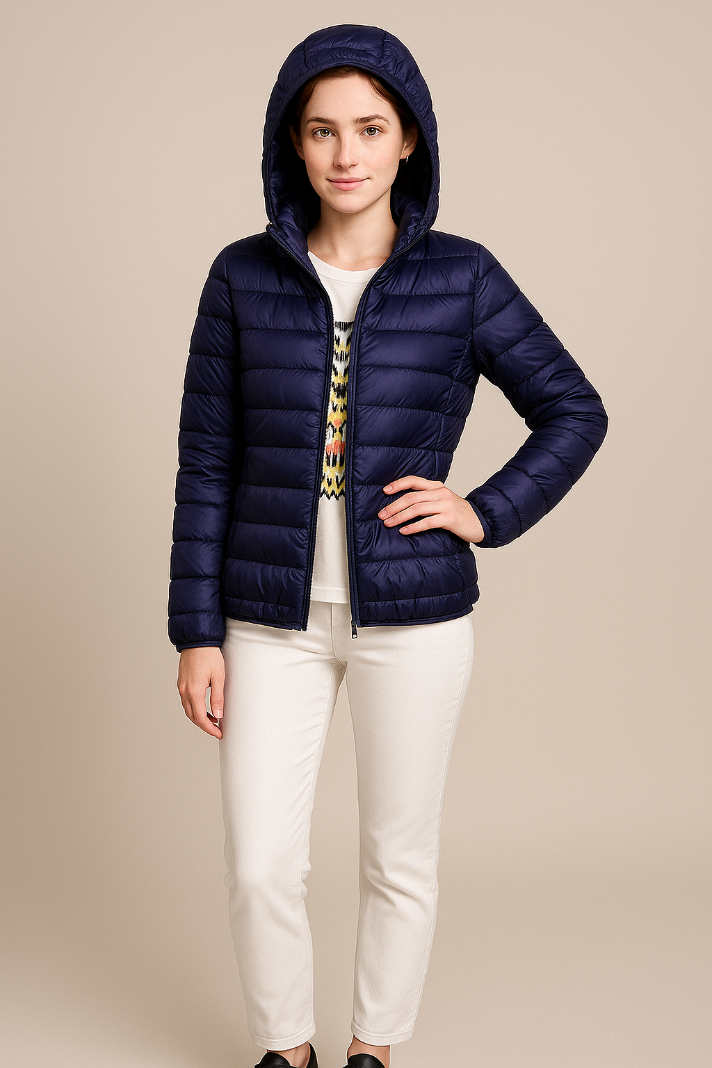 Lenka - Women's Packable Quilted Jacket with Hood