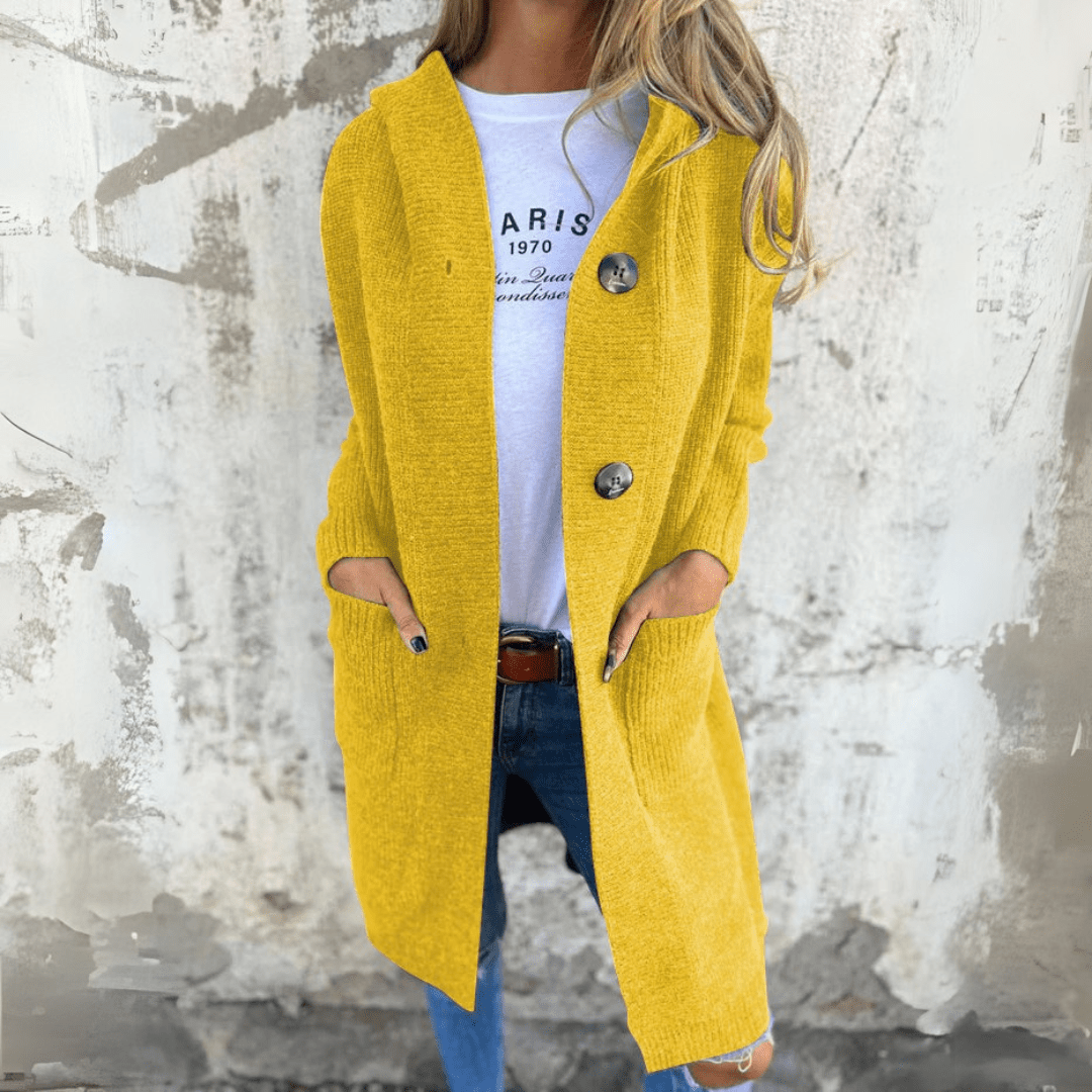Women's Longline Button Cardigan with Front Pockets - photo 6