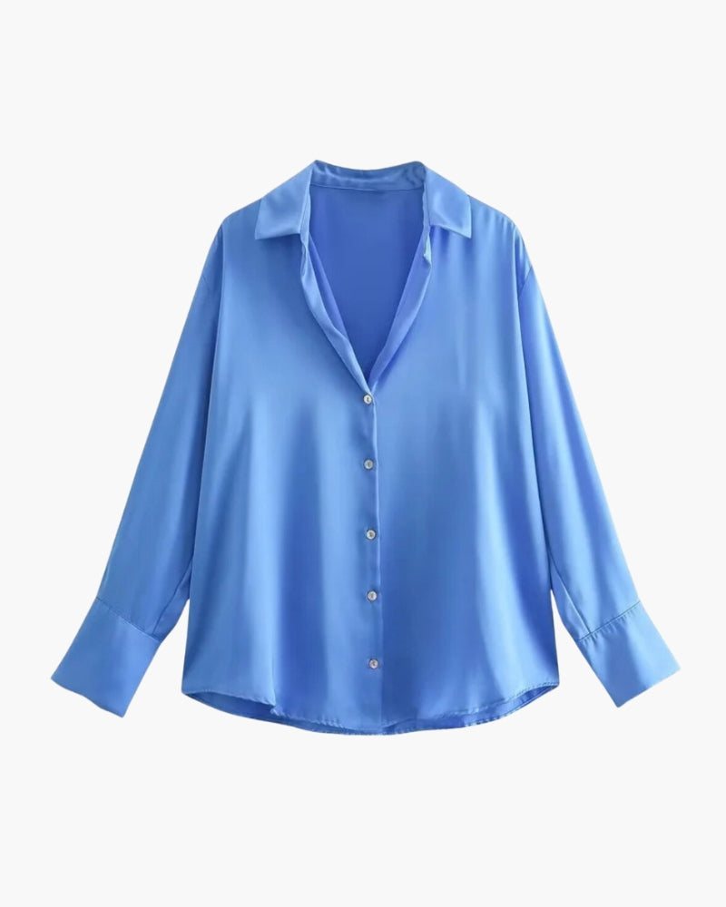 Women's Oversized Classic Shirt - Light Blue