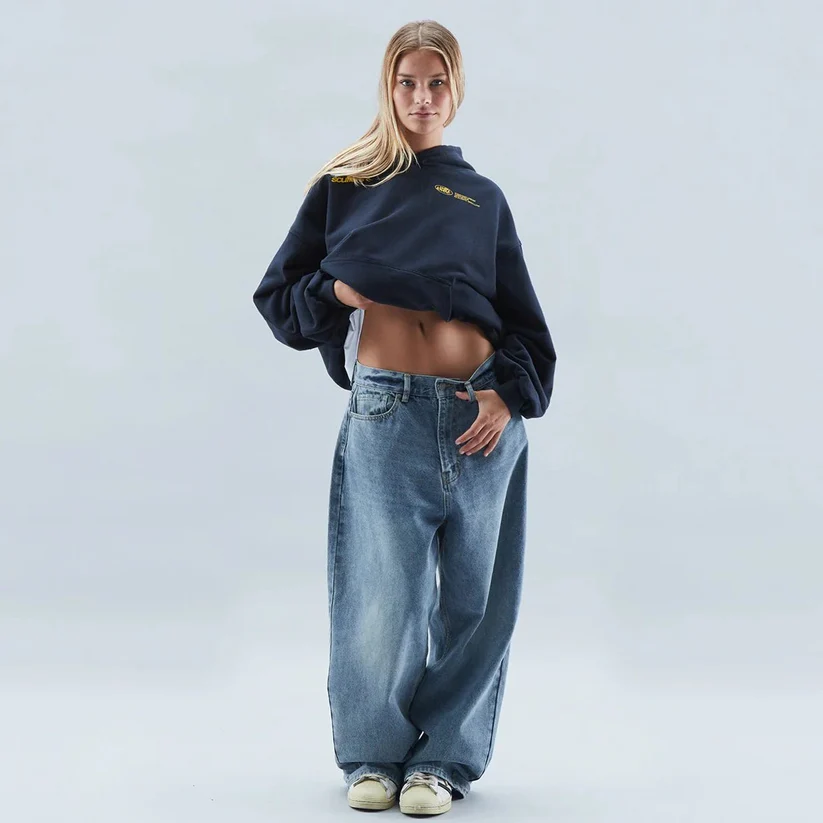 Women's Oversized Hoodie with Back Print - photo 4