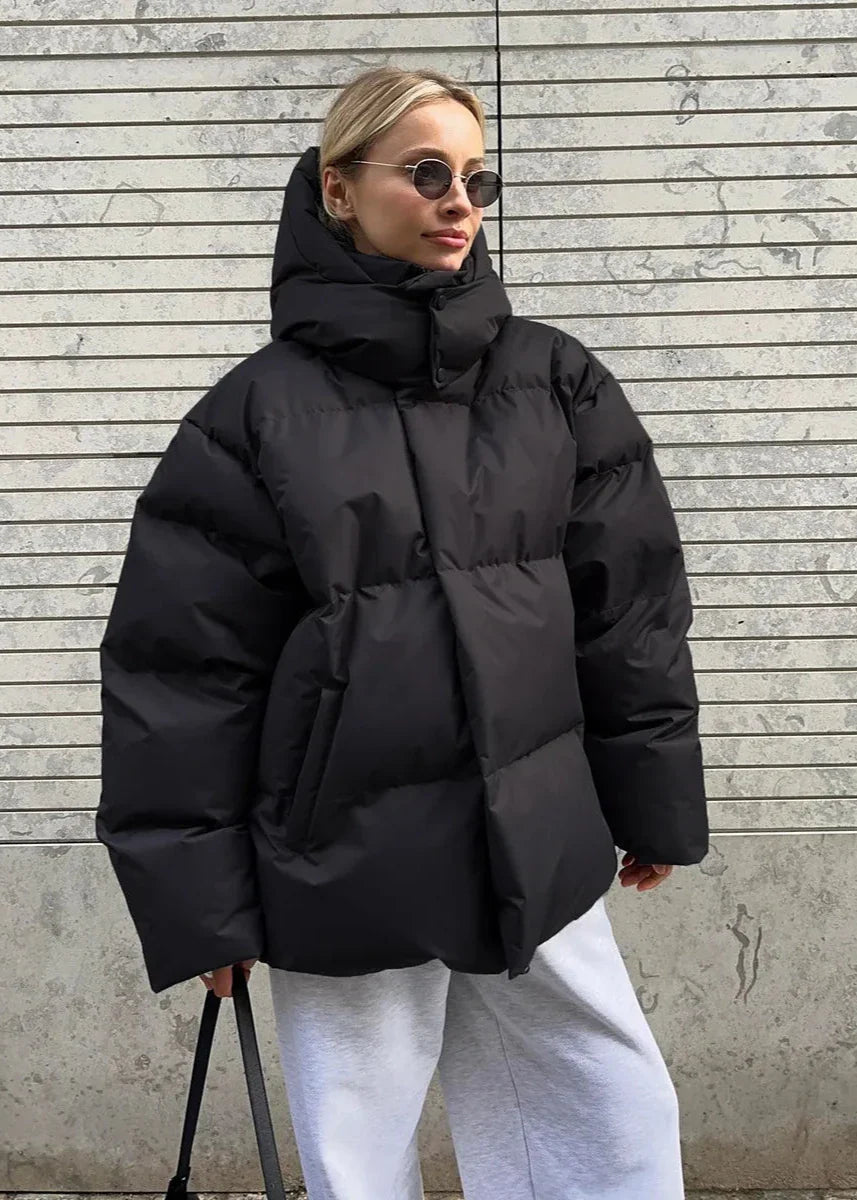 Brooke - Giacca Puffer oversize da donna con collo alto