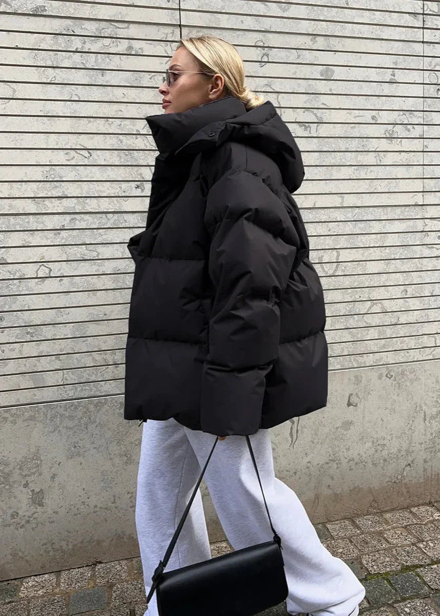 Brooke - Giacca Puffer oversize da donna con collo alto