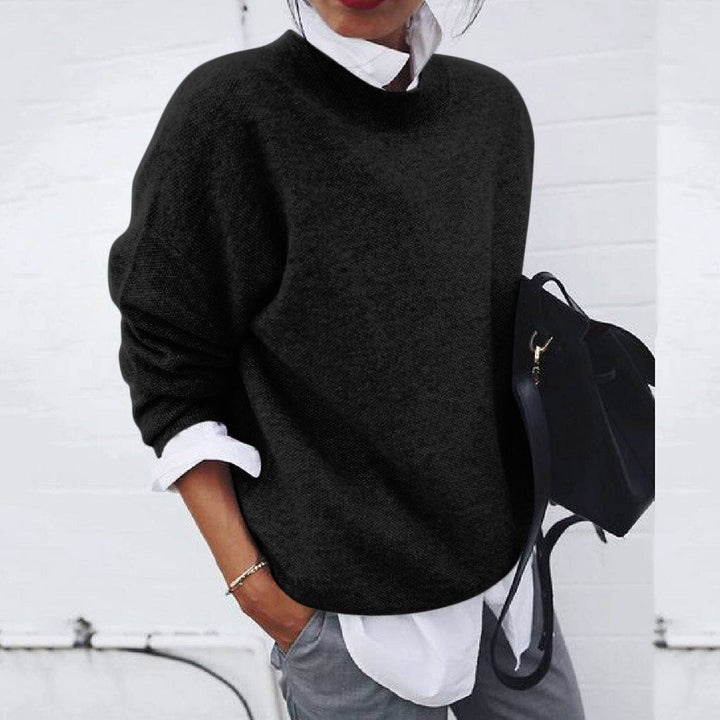 Women's Oversized Round Neck Sweater - photo 4