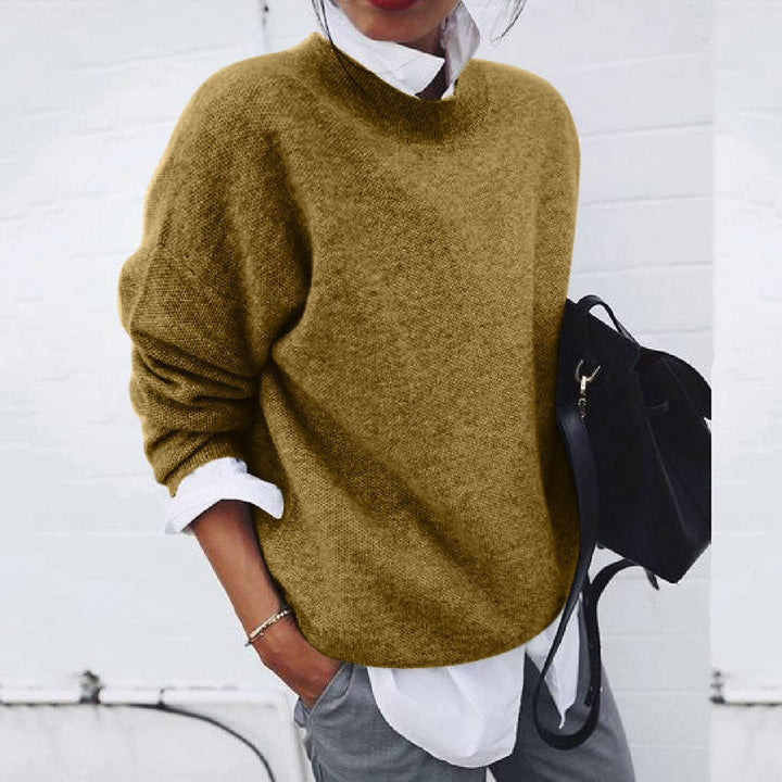 Women's Oversized Round Neck Sweater - photo 5