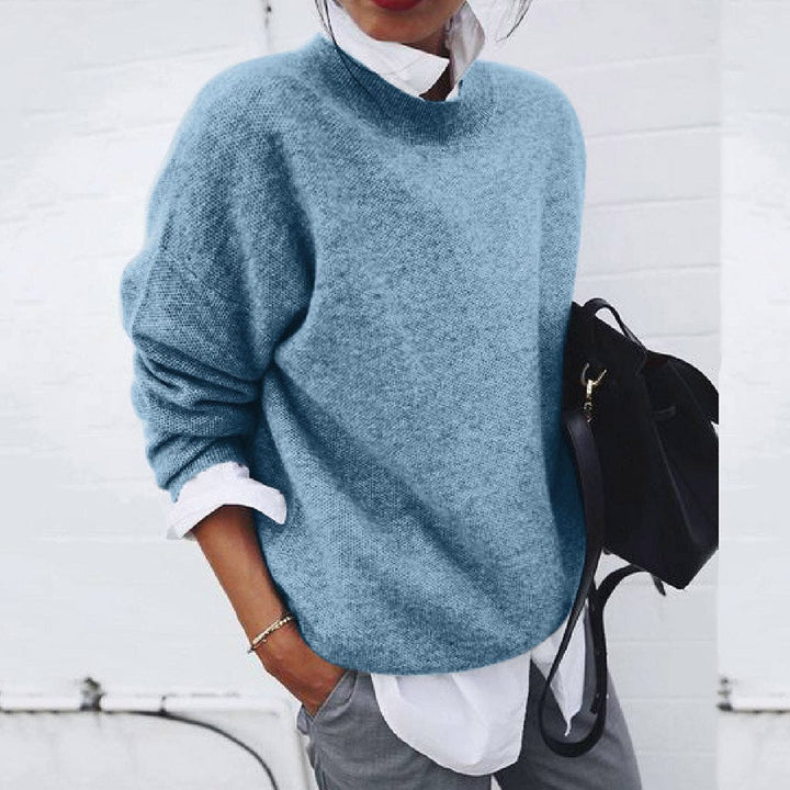 Women's Oversized Round Neck Sweater - photo 6