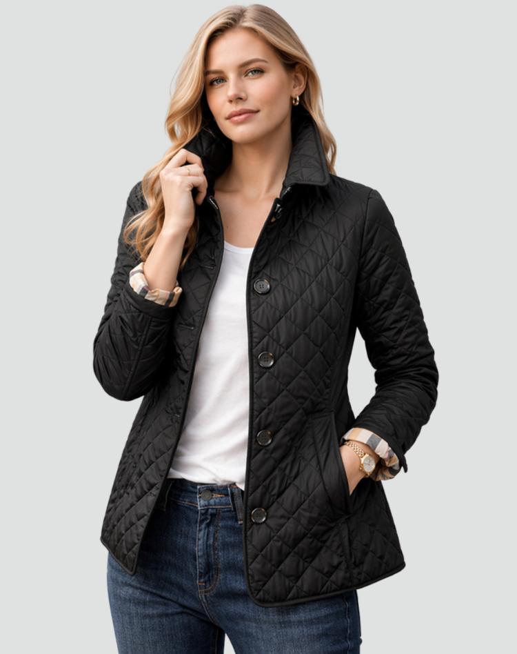 Women's Quilted Jacket Regular Fit - Black