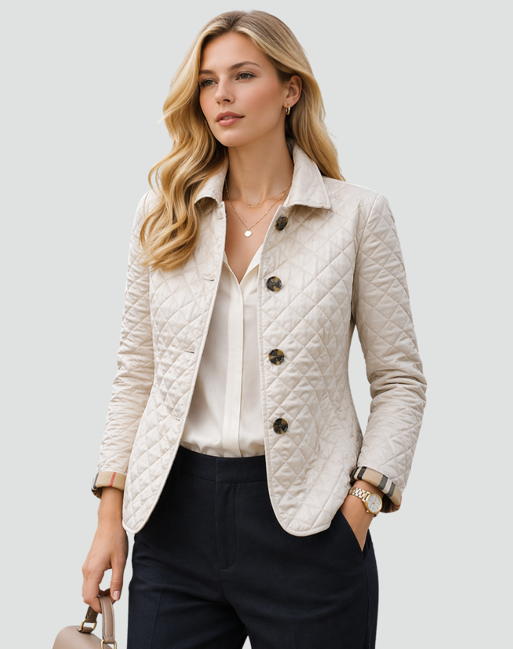 Women's Quilted Jacket Regular Fit - White
