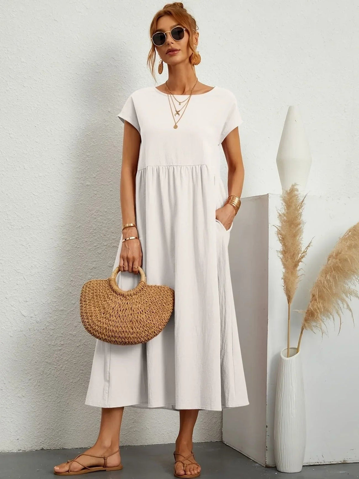 Women's Relaxed Summer Maxi Dress in Cotton Linen - photo 1