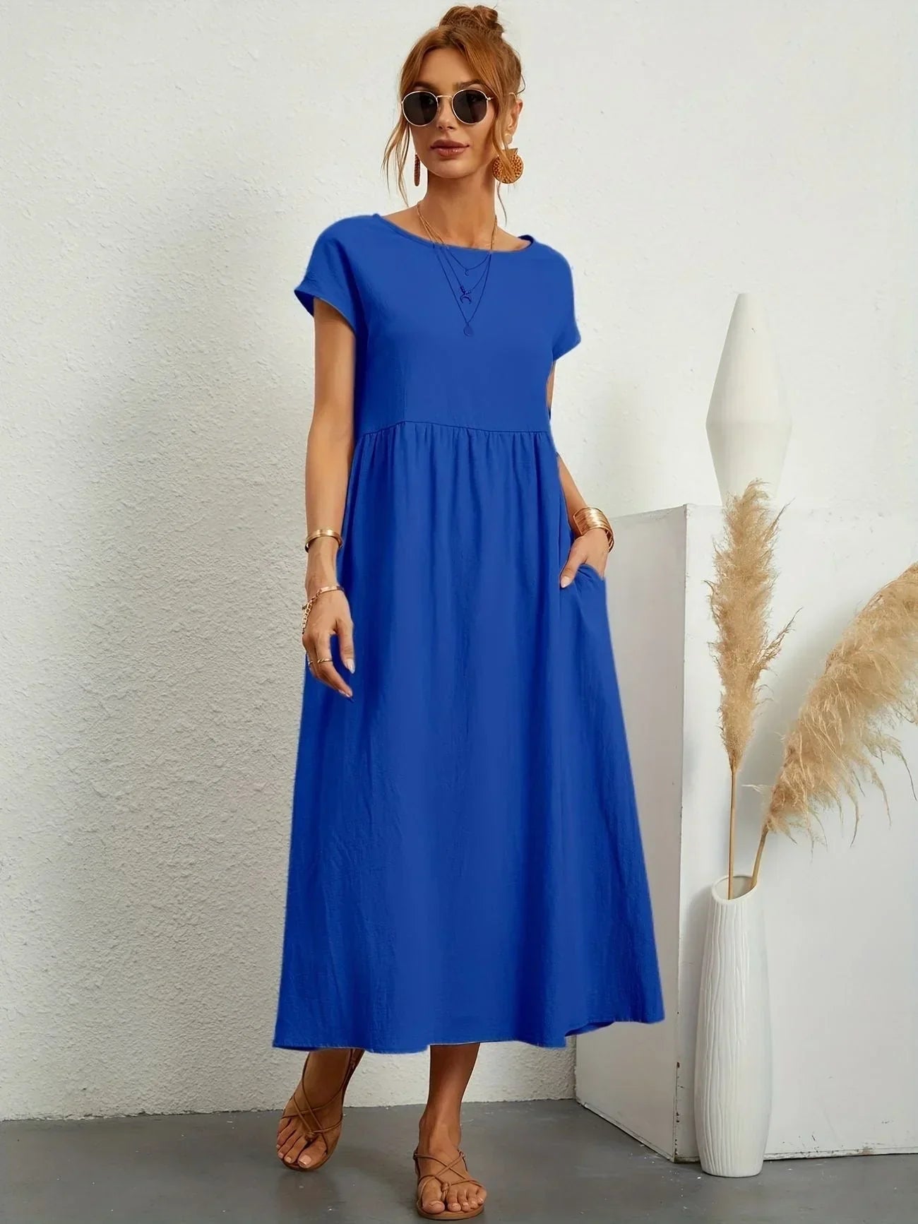 Women's Relaxed Summer Maxi Dress in Cotton Linen - photo 12