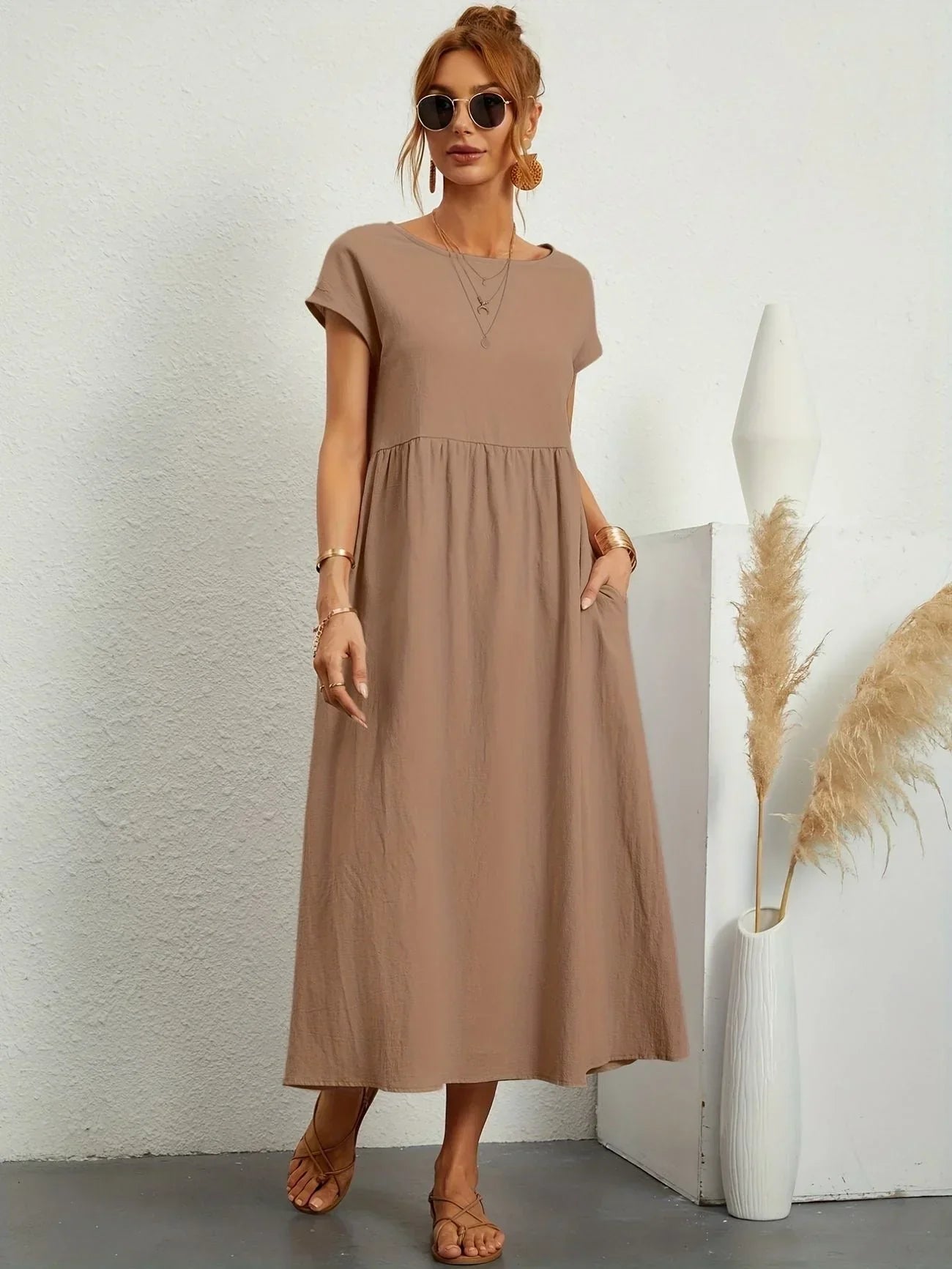Women's Relaxed Summer Maxi Dress in Cotton Linen - photo 15