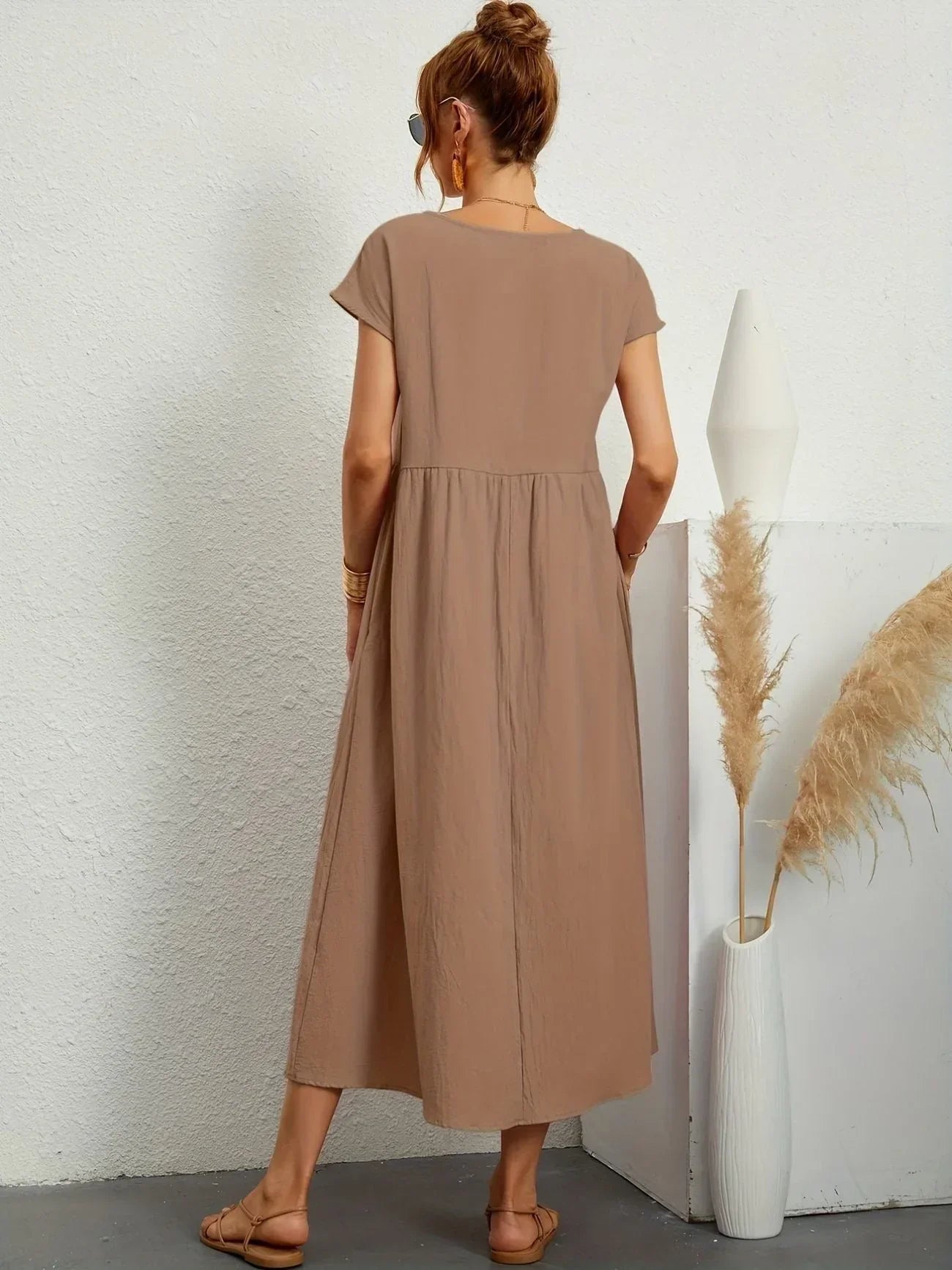 Women's Relaxed Summer Maxi Dress in Cotton Linen - photo 16