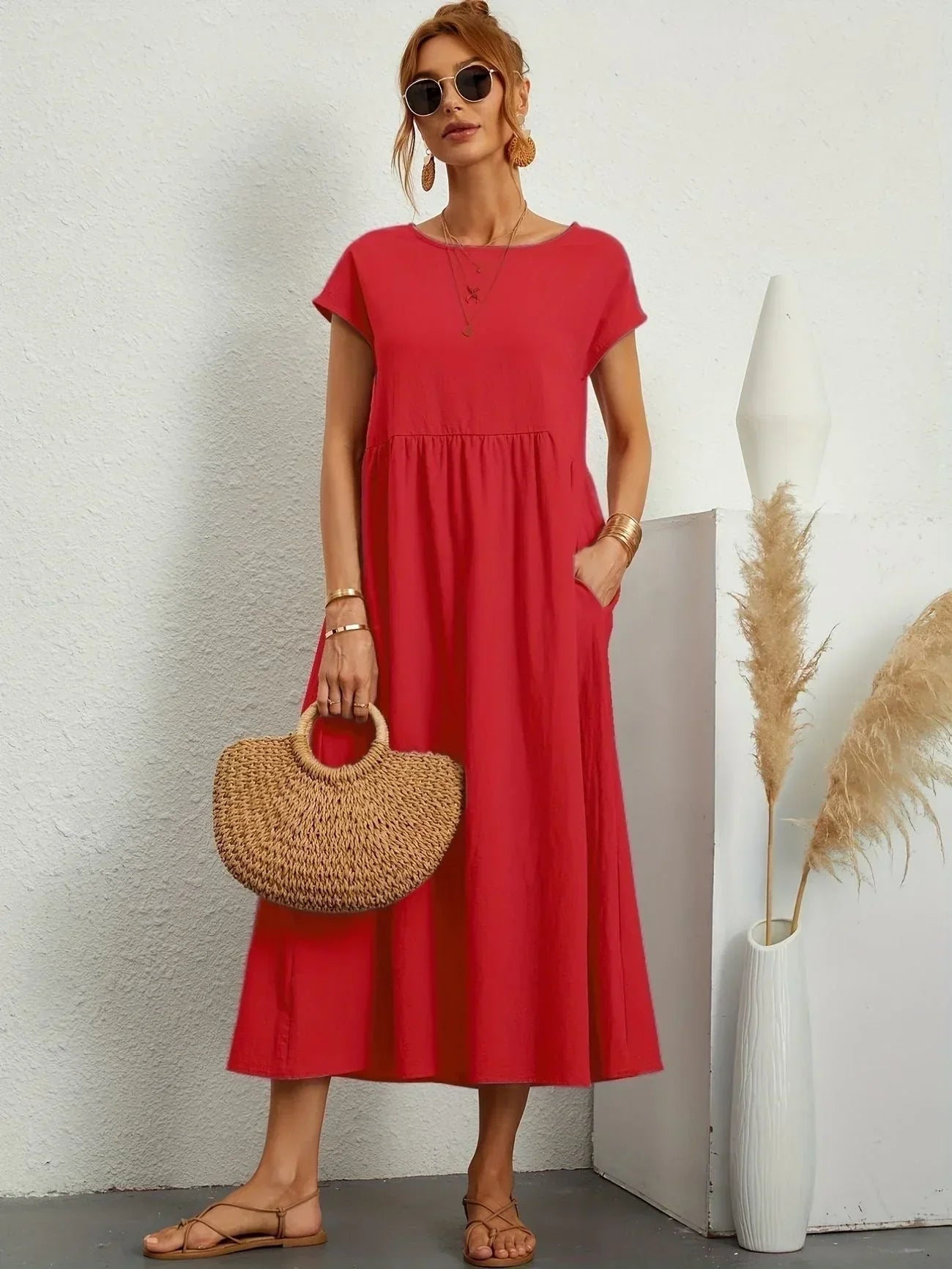 Women's Relaxed Summer Maxi Dress in Cotton Linen - photo 17