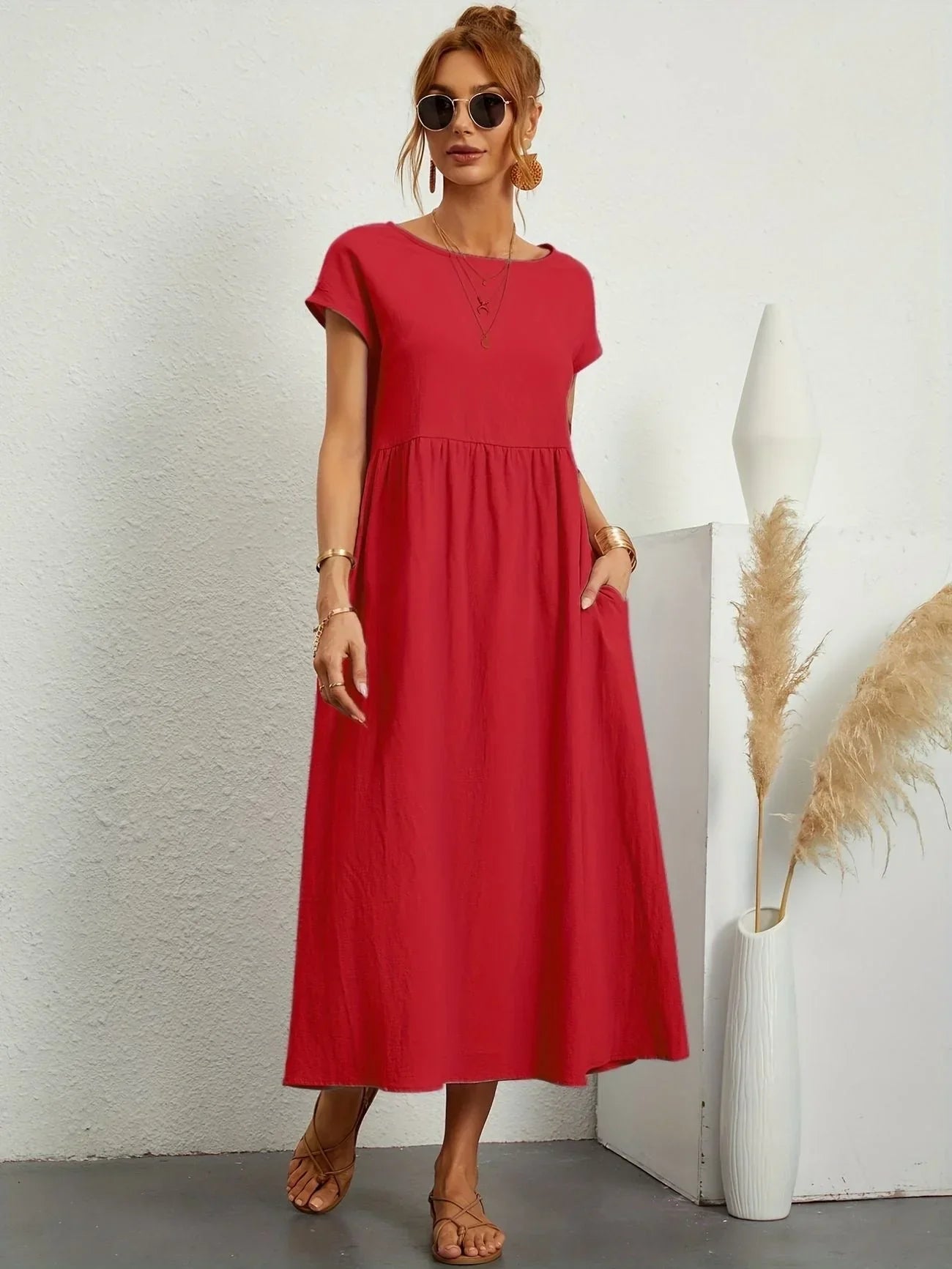 Women's Relaxed Summer Maxi Dress in Cotton Linen - photo 18