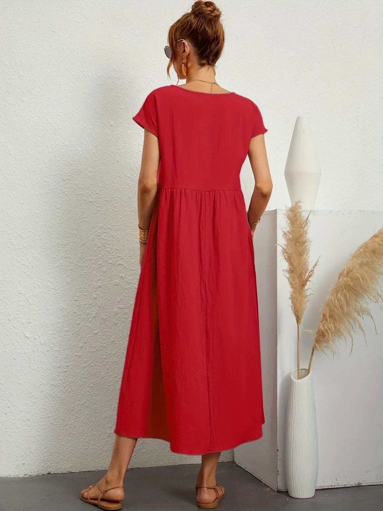 Women's Relaxed Summer Maxi Dress in Cotton Linen - photo 19
