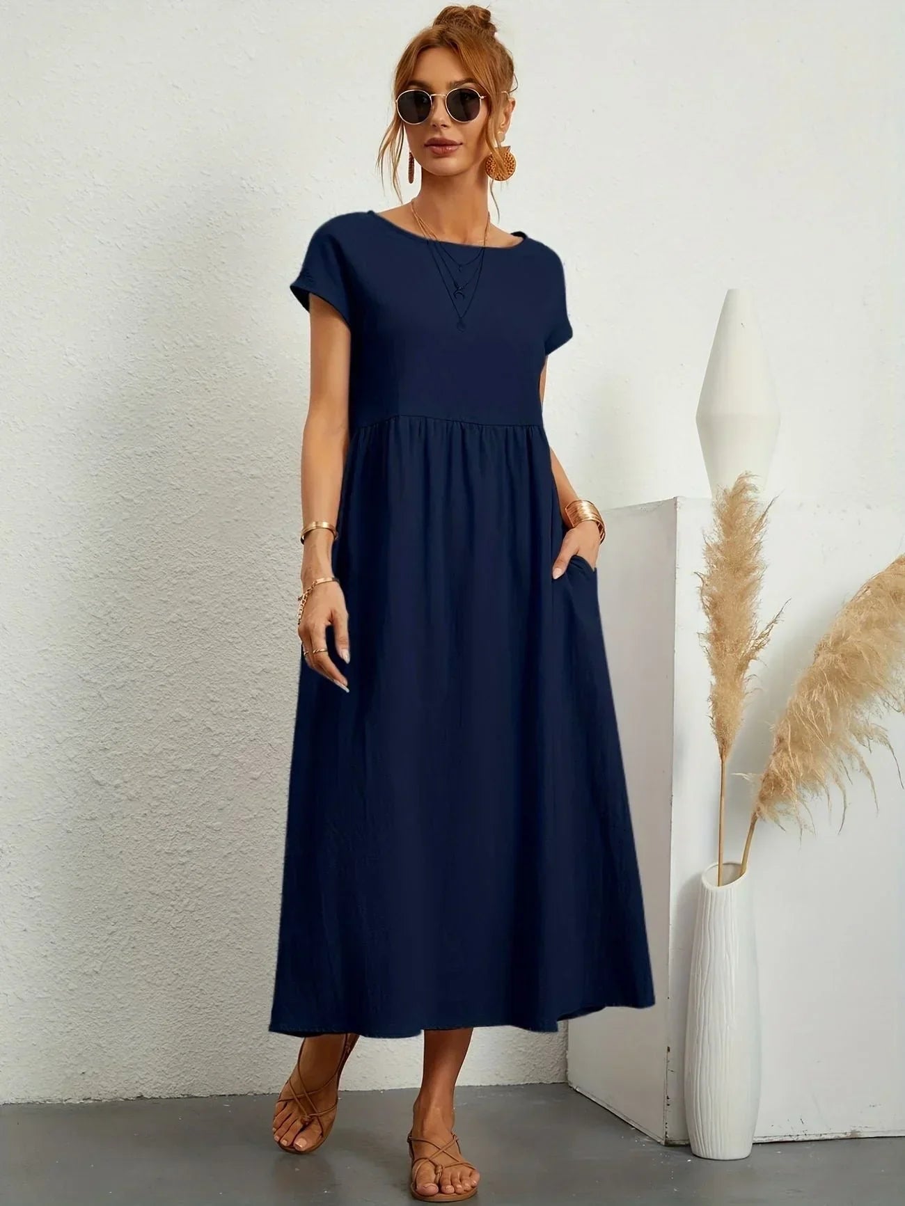 Women's Relaxed Summer Maxi Dress in Cotton Linen - photo 20
