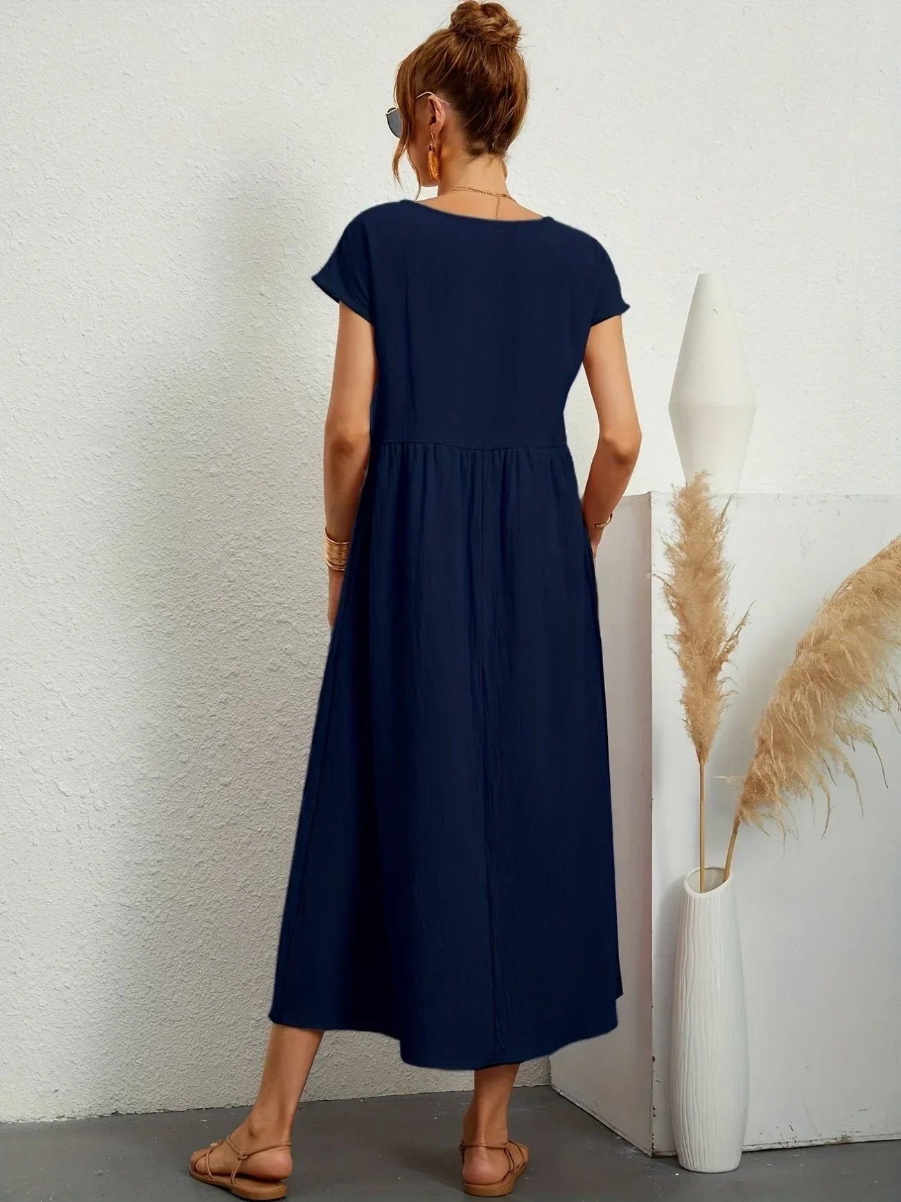 Women's Relaxed Summer Maxi Dress in Cotton Linen - photo 21