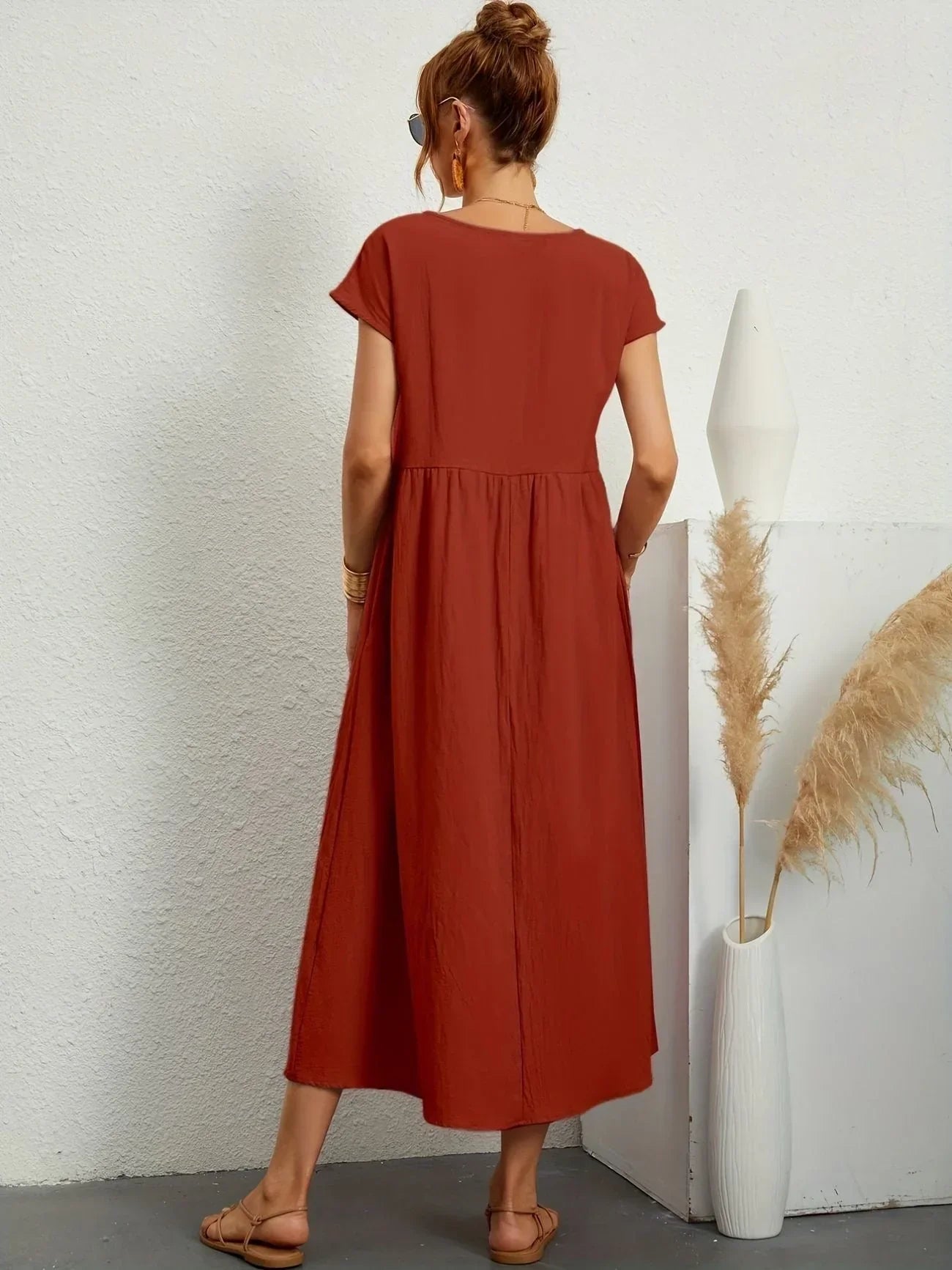 Women's Relaxed Summer Maxi Dress in Cotton Linen - photo 25