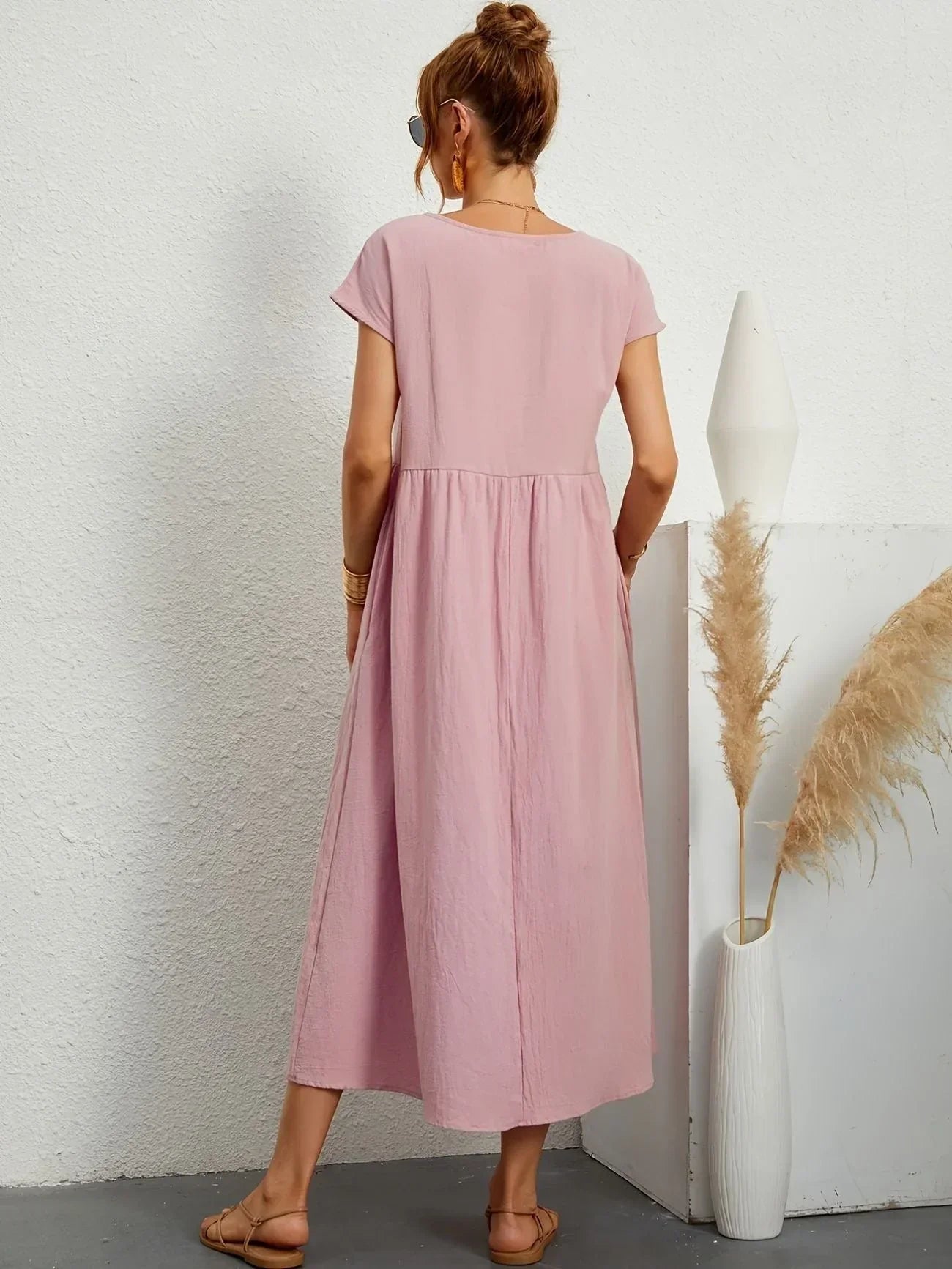 Women's Relaxed Summer Maxi Dress in Cotton Linen - photo 28