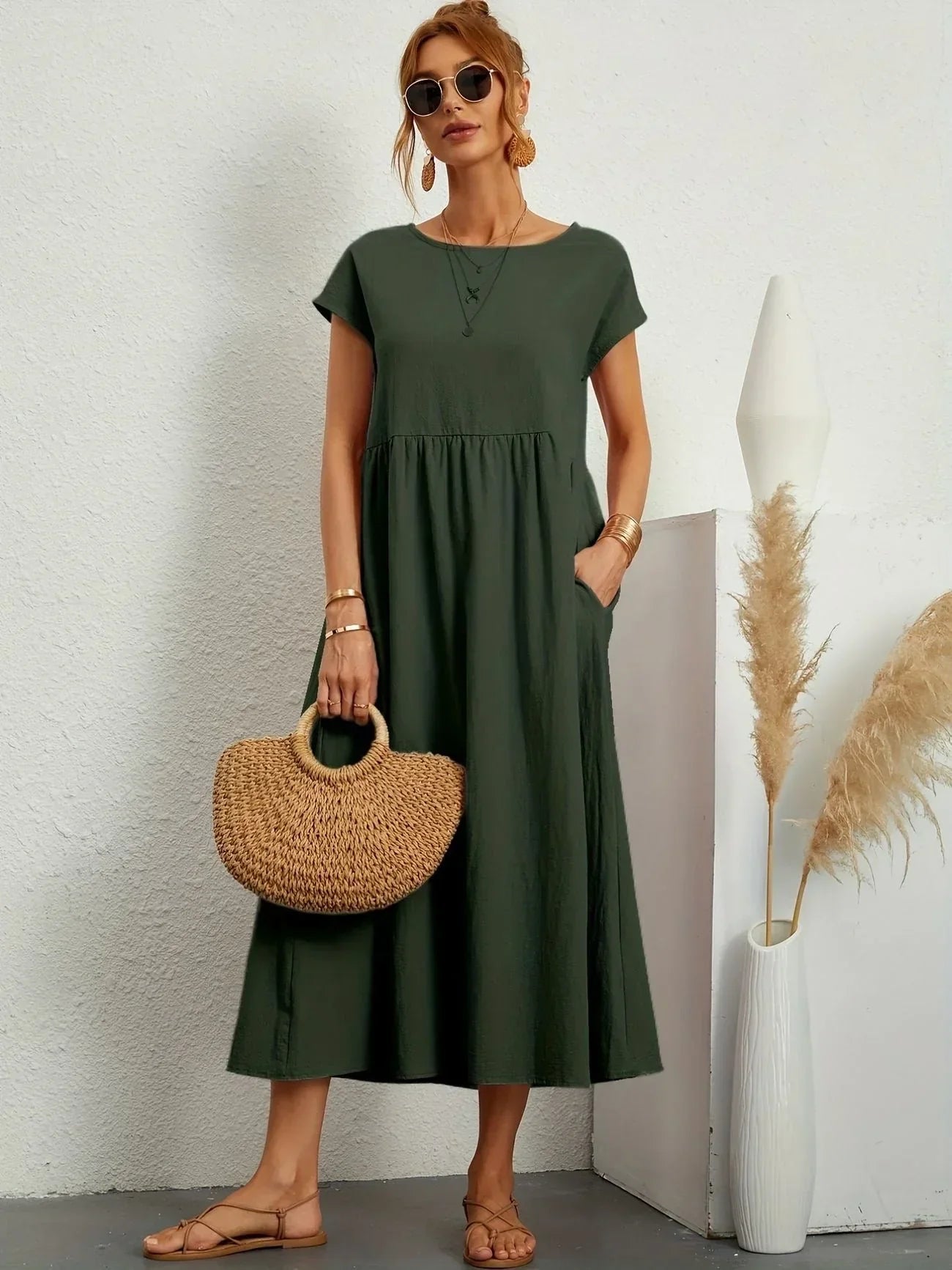 Women's Relaxed Summer Maxi Dress in Cotton Linen - photo 6