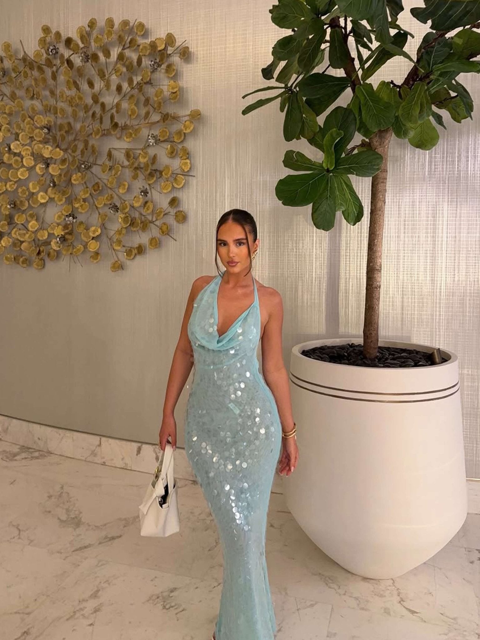Amelia - Women's Sequin Maxi Dress for Evening Events
