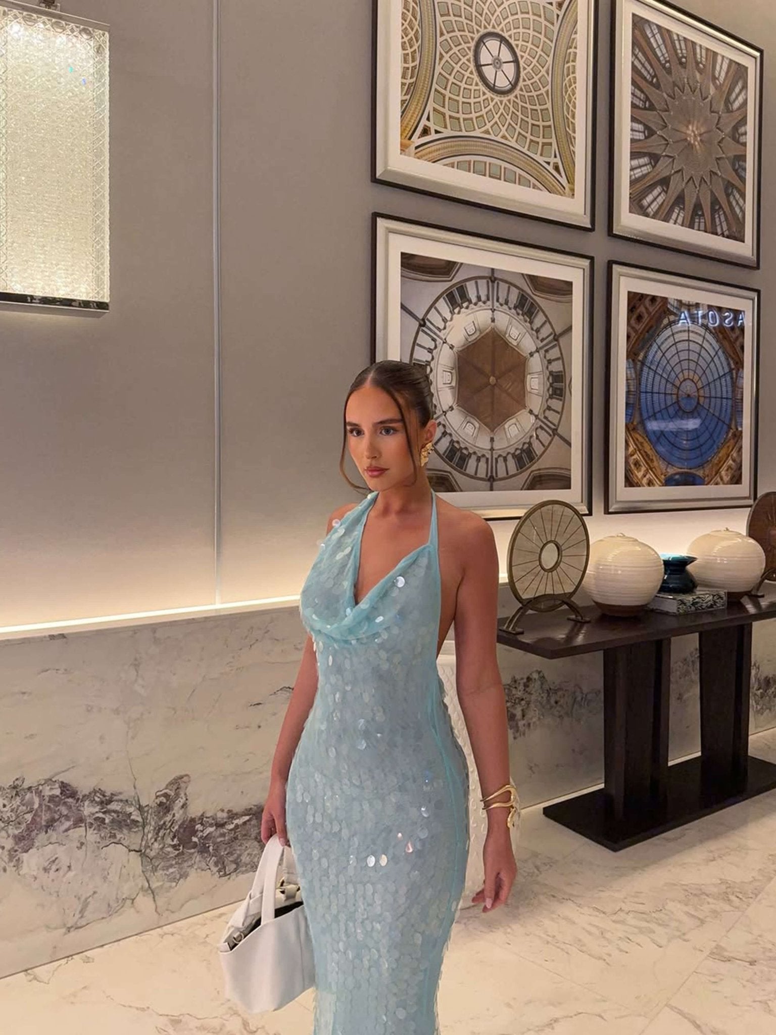 Amelia - Women's Sequin Maxi Dress for Evening Events