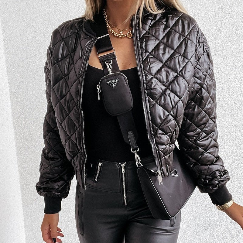 Mabel - Giacca bomber corta trapuntata da donna