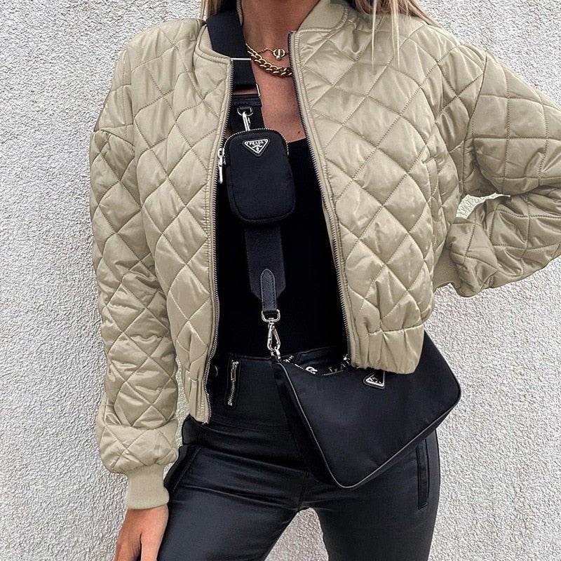 Mabel - Giacca bomber corta trapuntata da donna