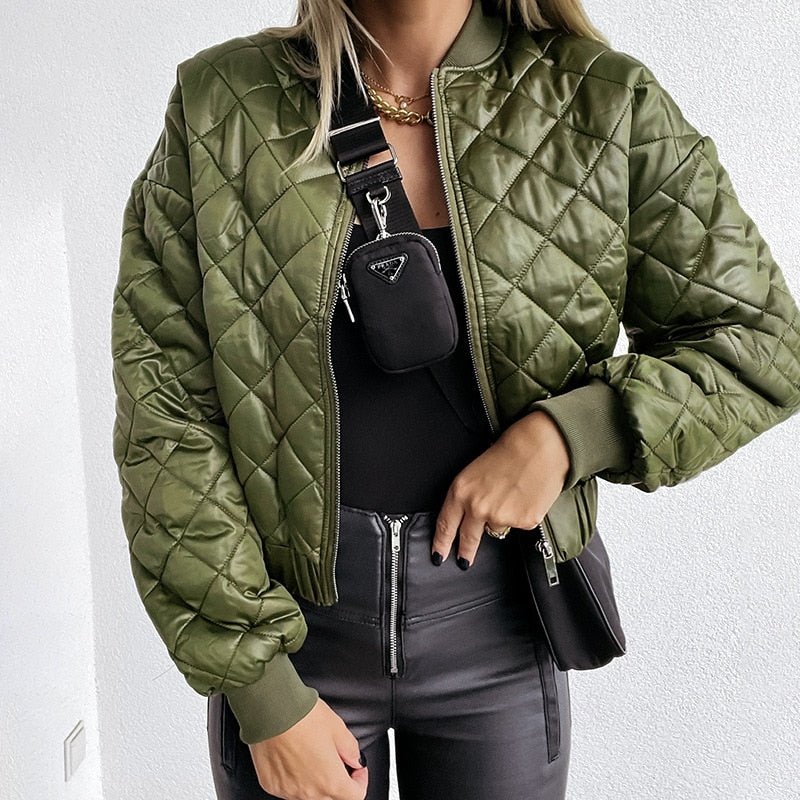 Mabel - Giacca bomber corta trapuntata da donna