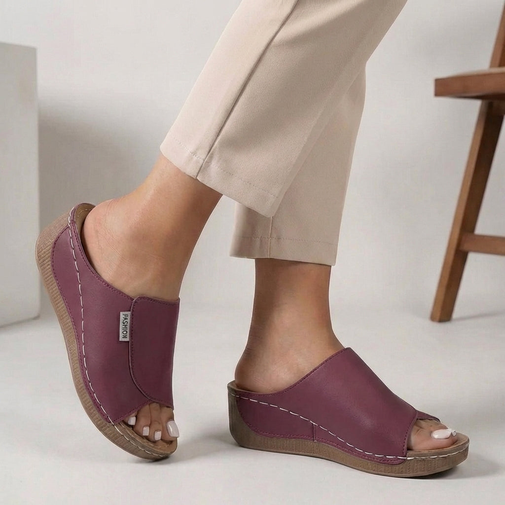 Sandra - Women's Orthopedic Slip On Wedge Sandals