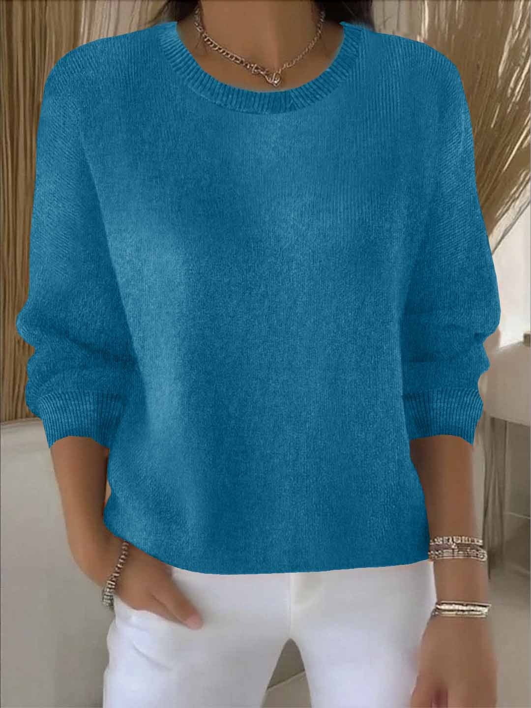 Morag - Women's Sweater with Classic Crew Neck Soft Knit - photo 12