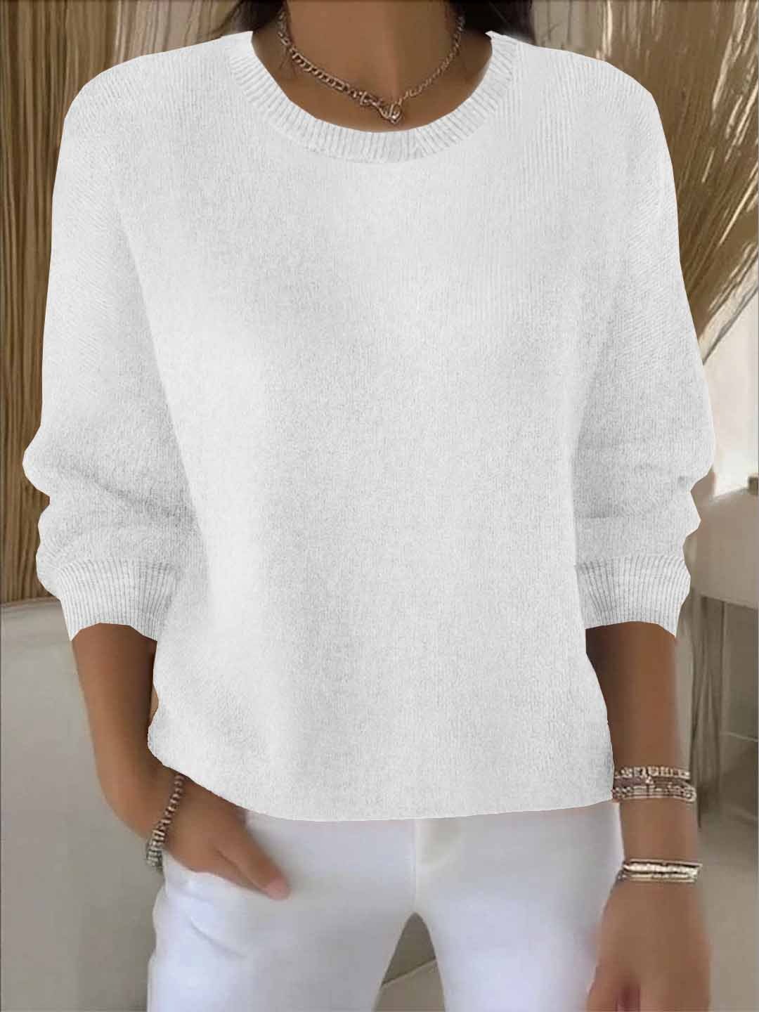 Morag - Women's Sweater with Classic Crew Neck Soft Knit - photo 3