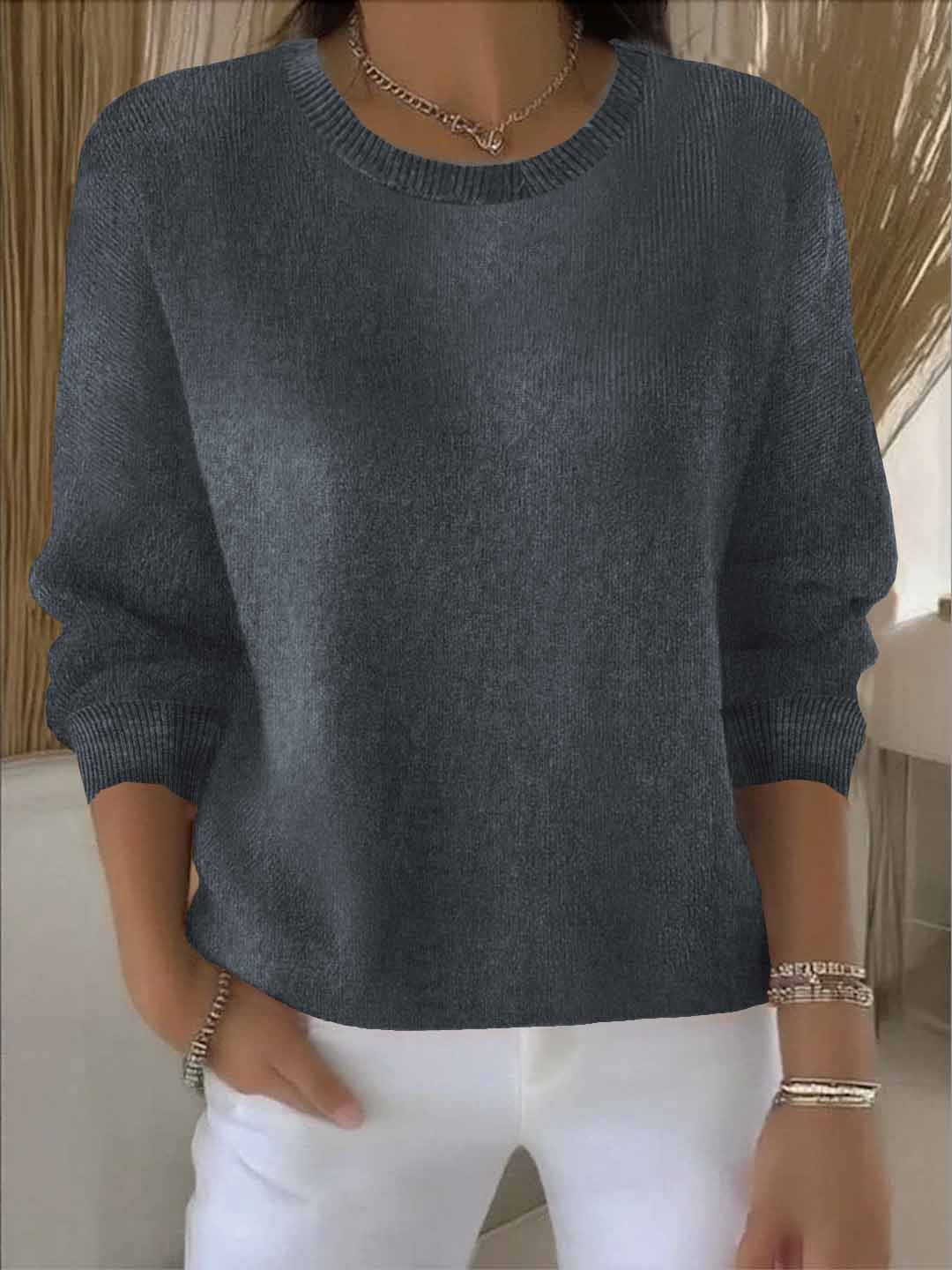 Morag - Women's Sweater with Classic Crew Neck Soft Knit - photo 6