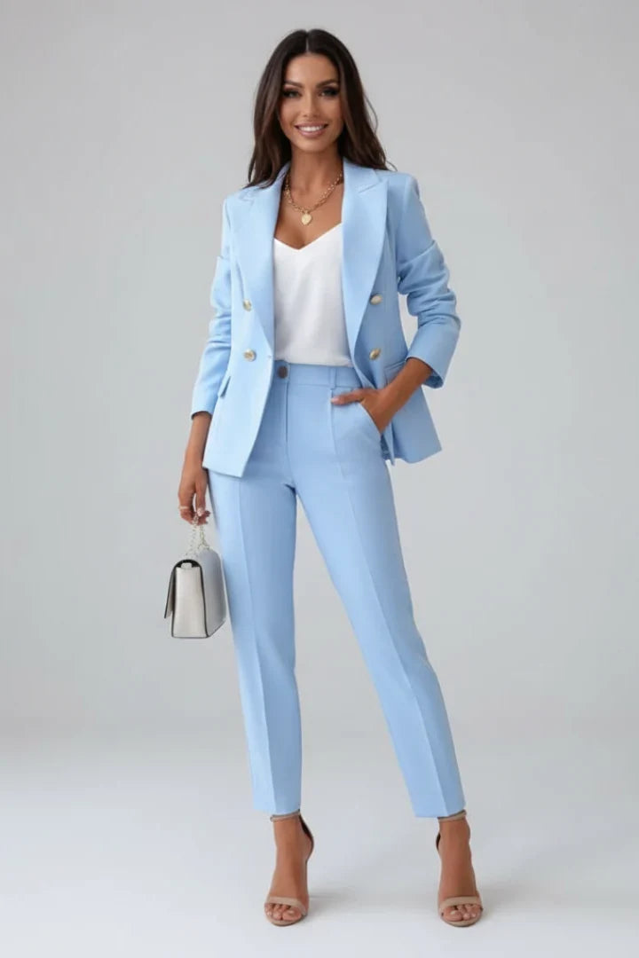 Women's Tailored Blazer with Notch Lapels and a Button Front