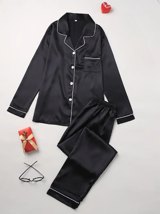 Sadie - Pigiama da donna in raso a due pezzi