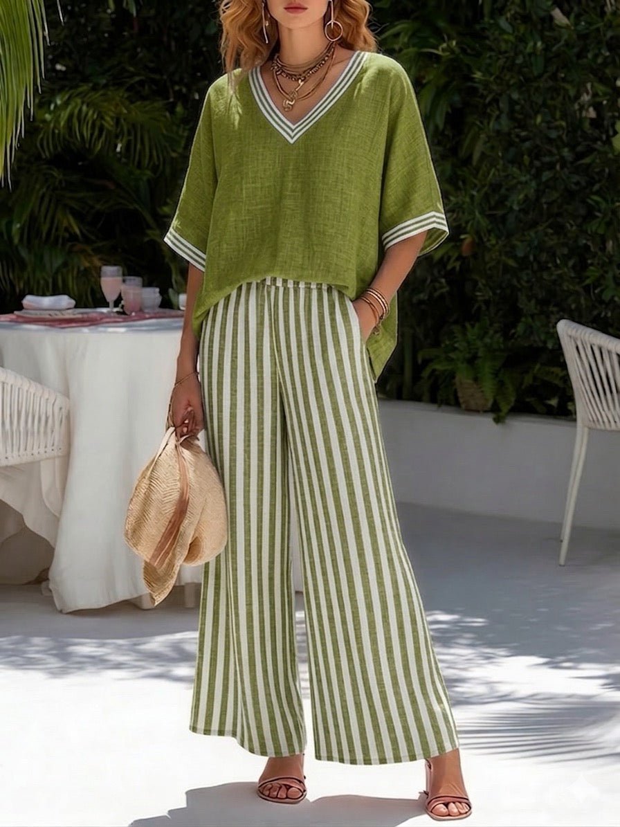 Merryn - Women's Two-Piece Set with Striped Top and Trousers - photo 6