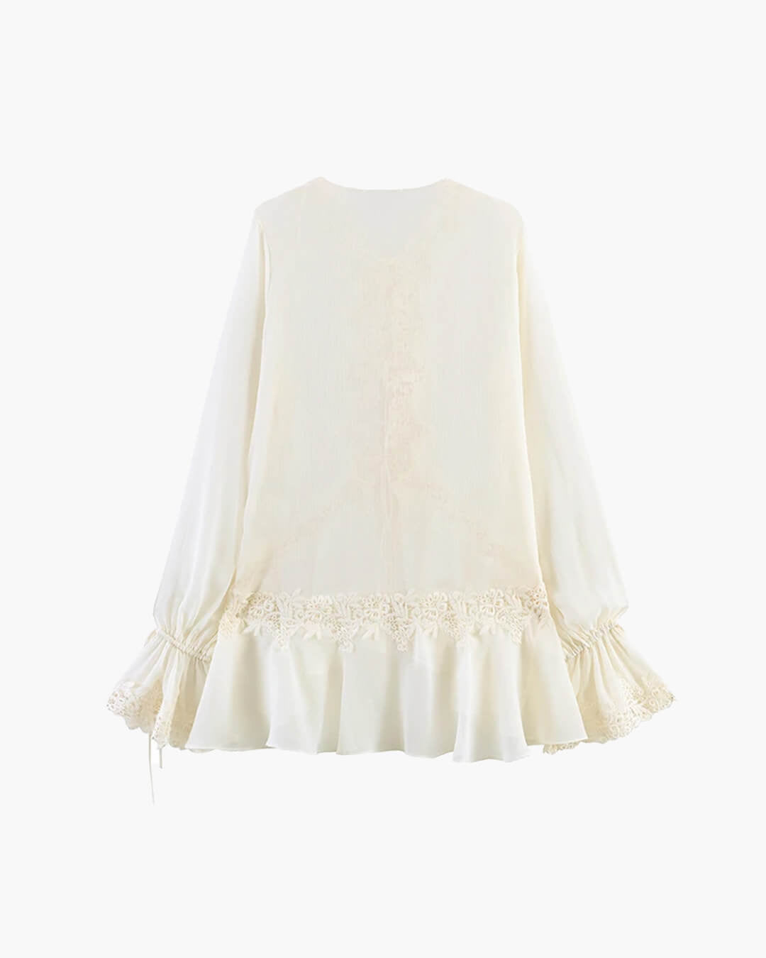 Carol - Cardigan bianco da donna in pizzo con abbottonatura frontale