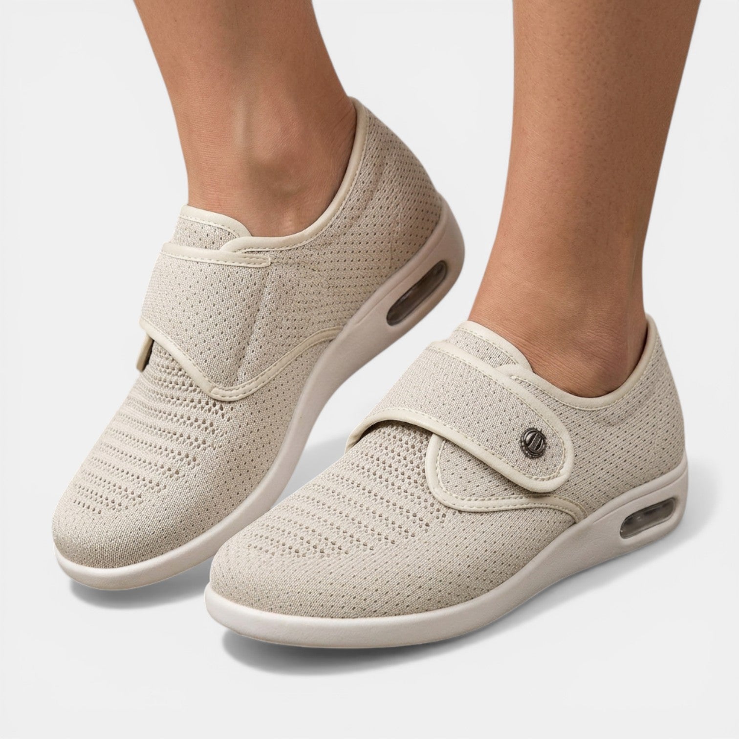 Candice - Women's Orthopedic Wide Fit Trainers with Strap