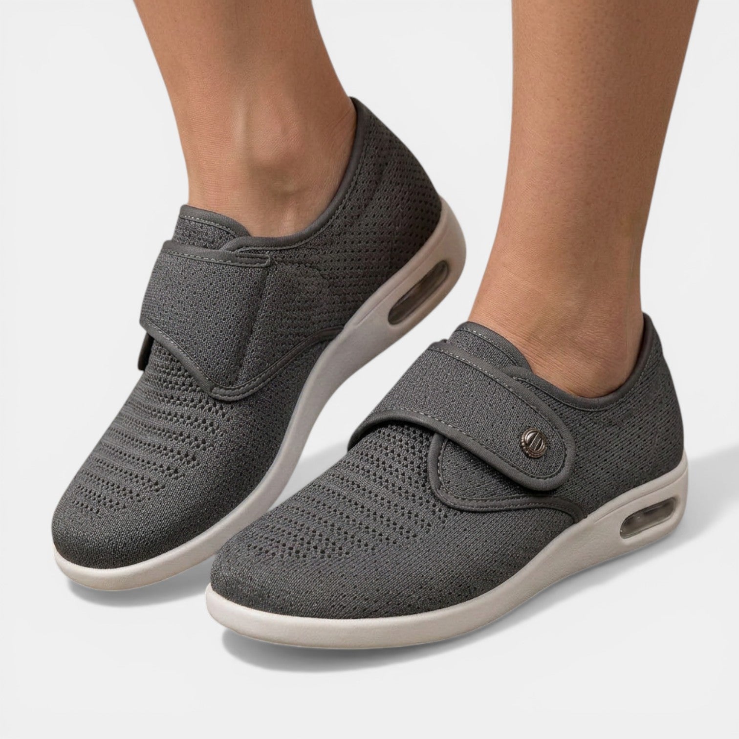 Candice - Women's Orthopedic Wide Fit Trainers with Strap