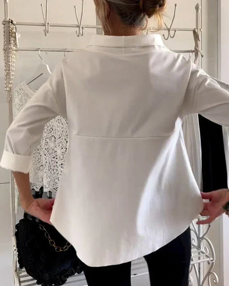 Wynifred - Women's Relaxed Top with Three-Quarter Sleeves - photo 6