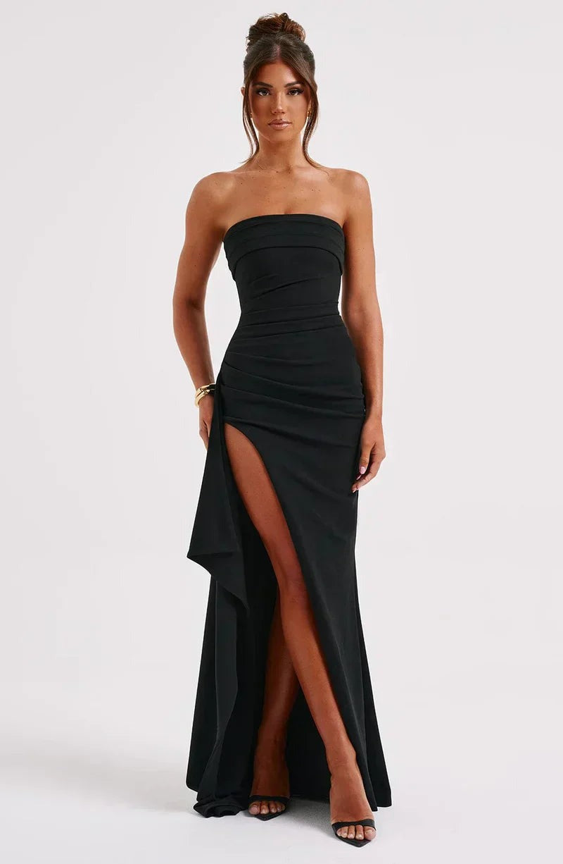 Women's Twisted Maxi Dress with Off-Shoulder Design - photo 2